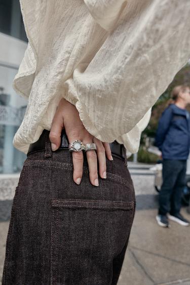 Zara Набор из двух колец с плетением и часами