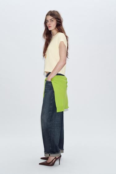 Zara Кожаные туфли на каблуке