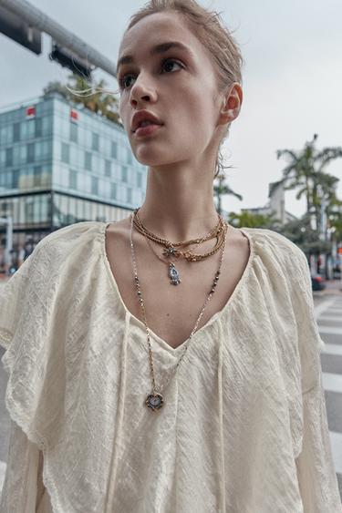 Zara Набор из 3 ожерелий с подвесками-часами купить с доставкой.