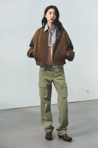 Брюки карго прямого кроя