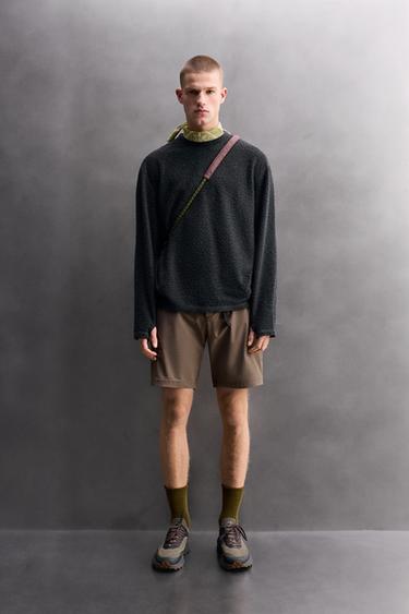 Zara Толстовка из фактурной ткани с шерстью купить с доставкой.