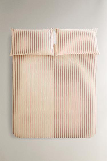 Zara Покрывало из перкаля с полосками (300 нитей) купить с доставкой.