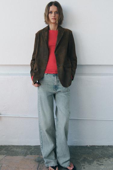 Zara Эксклюзивный жакет из замши ZW COLLECTION LIMITED EDITION