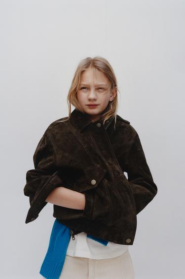 Zara Куртка из 100% кожи купить с доставкой.