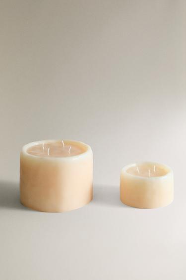 Zara Декоративная бежевая свеча купить с доставкой.
