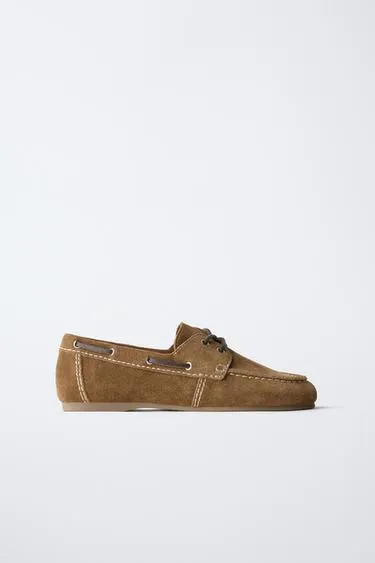 Мокасины из 100% натуральной кожи ZARA