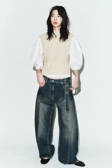 Комбинированная футболка с жилетом- Заказать в России