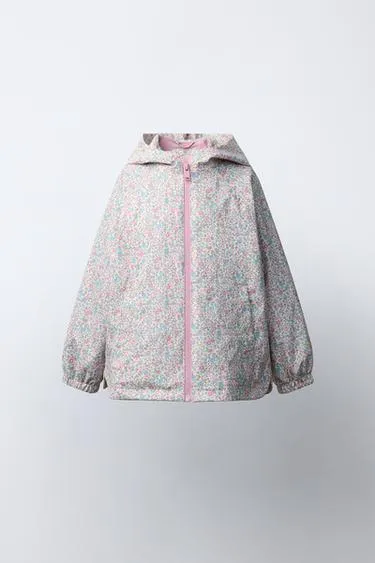 Прорезиненный дождевик с цветочным принтом WATER REPELLENT