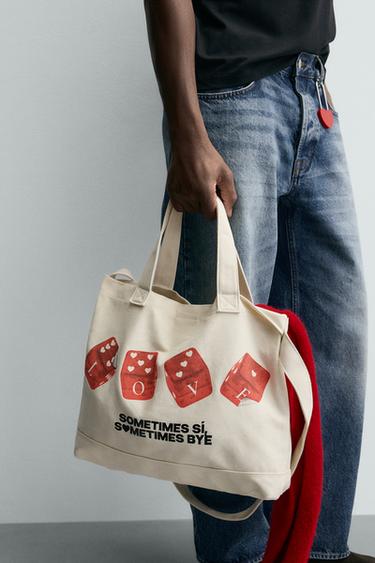 Zara Сумка-шопер из ткани