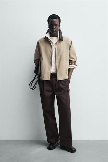 Zara Куртка-рубашка с контрастным воротником купить с доставкой.