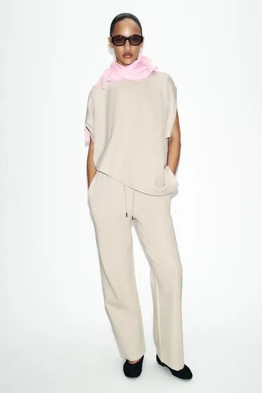 Прямые брюки из интерлока