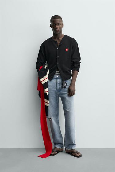 Zara Кардиган с нашивкой в виде игральных костей и сердец