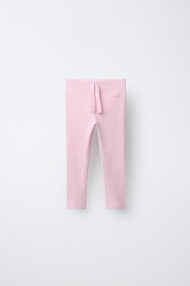 Zara Легинсы в рубчик со шнурком