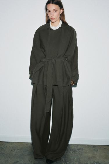 Zara Короткий струящийся тренч — ZW COLLECTION