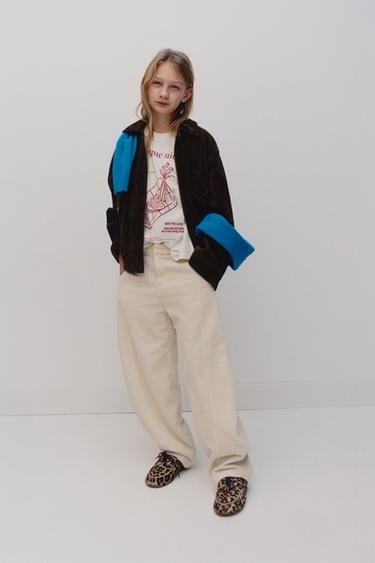 Zara Вельветовые брюки BARREL