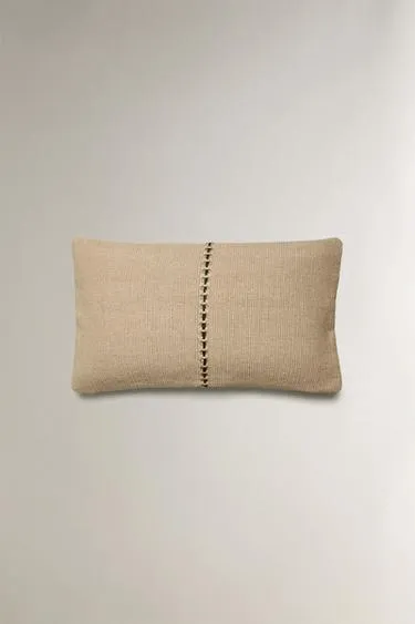 Чехол для декоративной подушки с тканевой отделкой