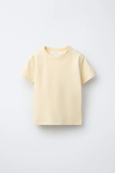 Однотонная футболка из трикотажа INTERLOCK