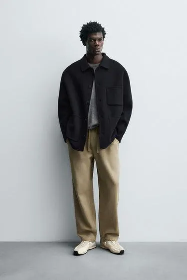 Текстурированные брюки свободного кроя