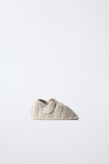 Zara Теплые вязаные полуботинки купить с доставкой.