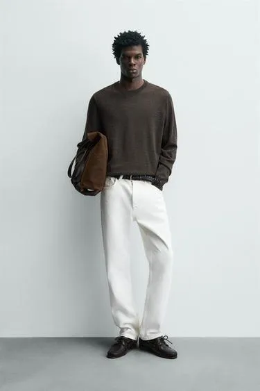 Шерстяной свитер классического кроя- Заказать в России