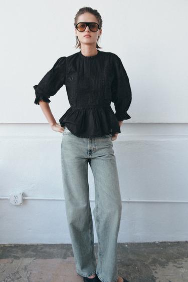 Zara Рубашка с вышивкой ZW COLLECTION