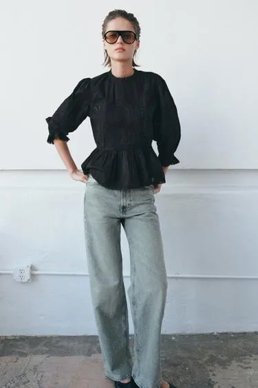 Рубашка с вышивкой ZW COLLECTION- Заказать в России