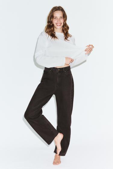 Zara Джинсы TRF BARREL с высокой посадкой