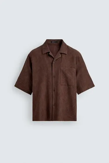 Рубашка RELAXED FIT JACQUARD- Заказать в России