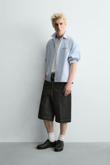 Zara Джортсы свободного кроя из денима