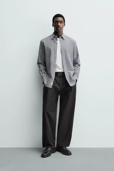 Рубашка из хлопка в клетку- Заказать в России