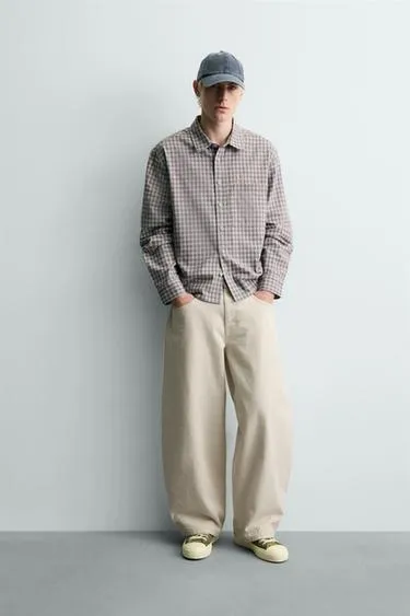 Рубашка в клетку из фланели с вышивкой- Заказать в России