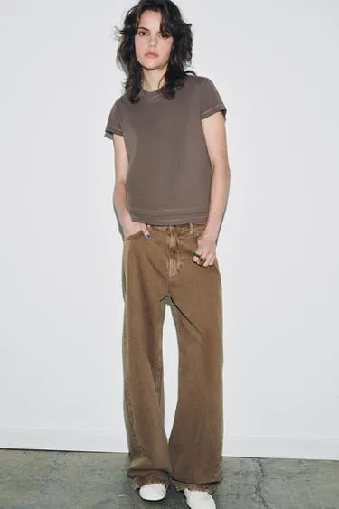 Футболка с короткими рукавами и эффектом двойного низа