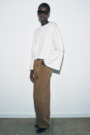 Zara Футболка с рукавами-крылышками