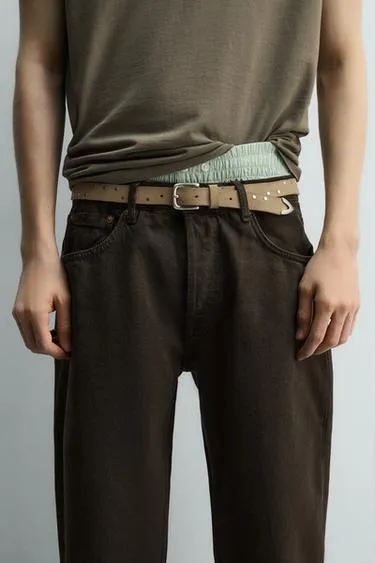 Кожаный ремень с заклепками - LIMITED EDITION