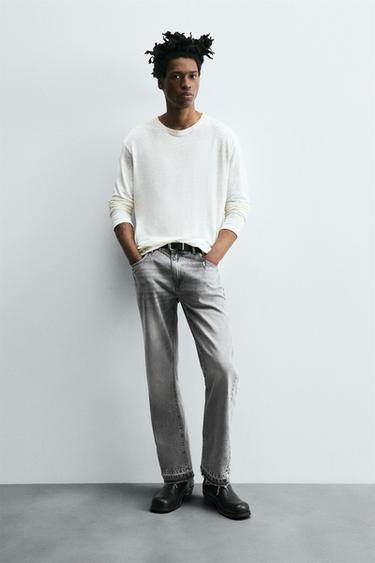 Zara Джинсы клёш с разрезами