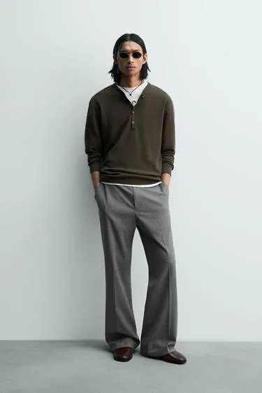 Футболка с воротником на кнопках вафельного переплетения — LIMITED EDITION