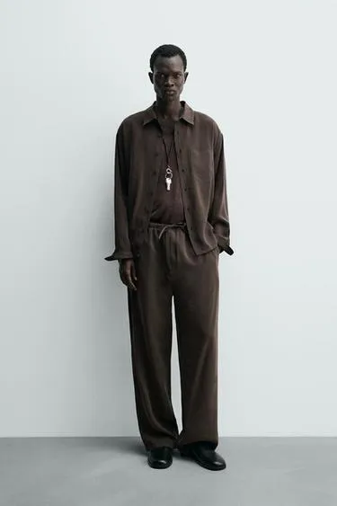 Рубашка свободного кроя из текстильного шелка- Заказать в России