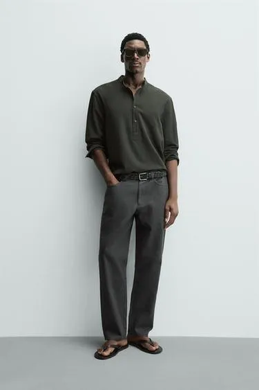 Рубашка с эффектом мятости- Заказать в России