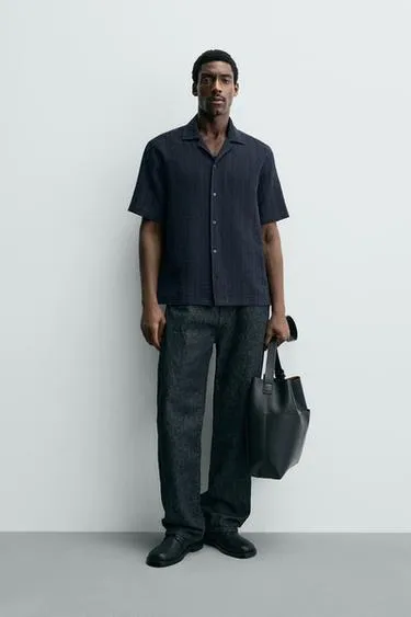 Рубашка с геометрическим жаккардовым узором- Заказать в России