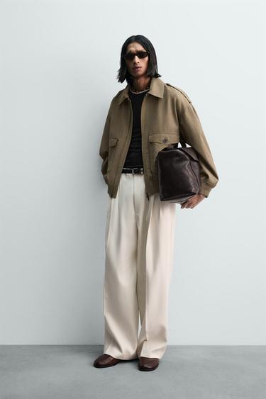 Zara Куртка свободного кроя из вискозы и хлопка, лимитированная серия купить с доставкой.