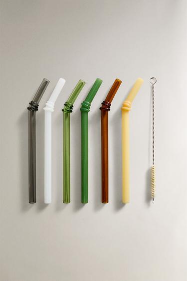 Zara Набор цветных стеклянных трубочек (набор из 6 штук) купить с доставкой.