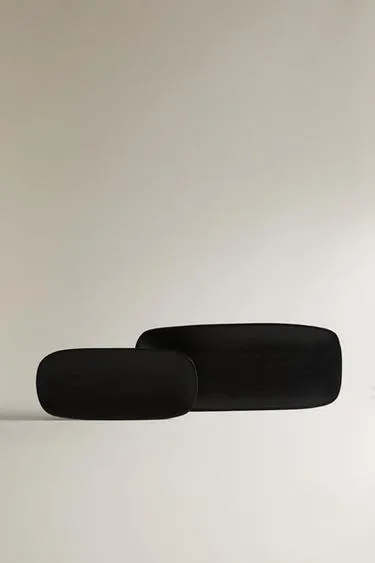 Тёмная деревянная поднос