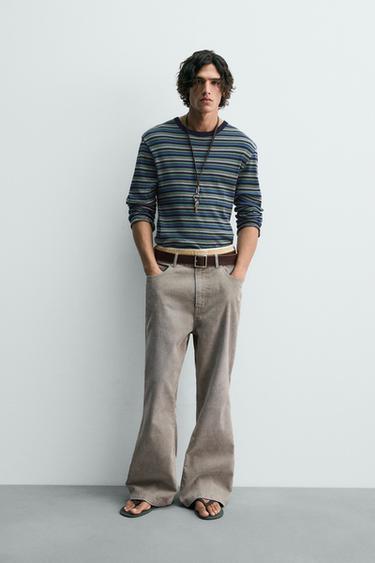 Zara Футболка в рубчик в полоску купить с доставкой.