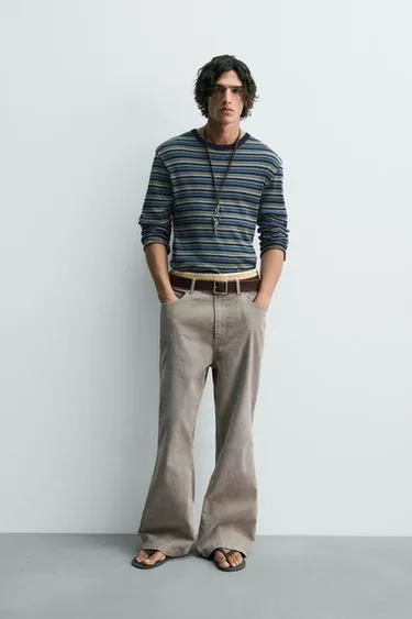 Футболка в рубчик в полоску