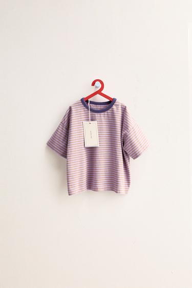 Zara ZARA TIMELESS - полосатая футболка с контрастным воротником