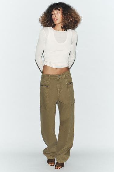 Zara Двойной трикотажный топ купить с доставкой.