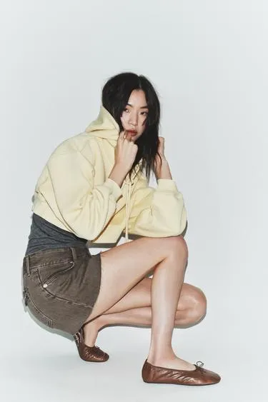 Кожаные балетки с бантиком- Заказать в России