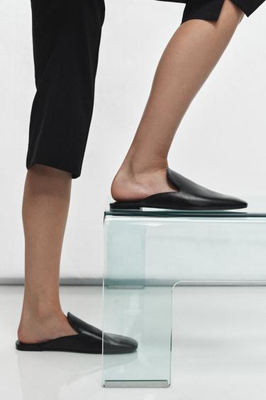 Zara Кожаные мюли-лоферы