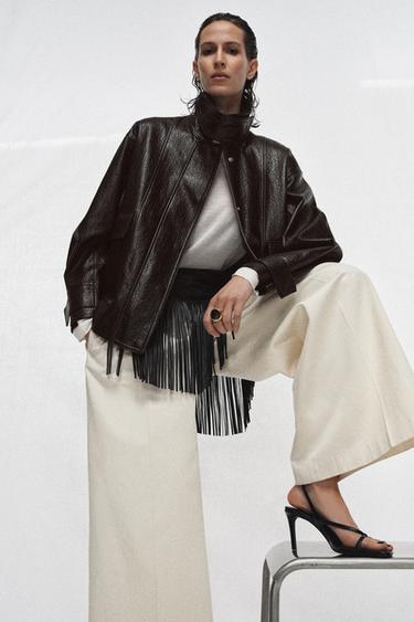 Zara Кожаные босоножки на каблуке купить с доставкой.