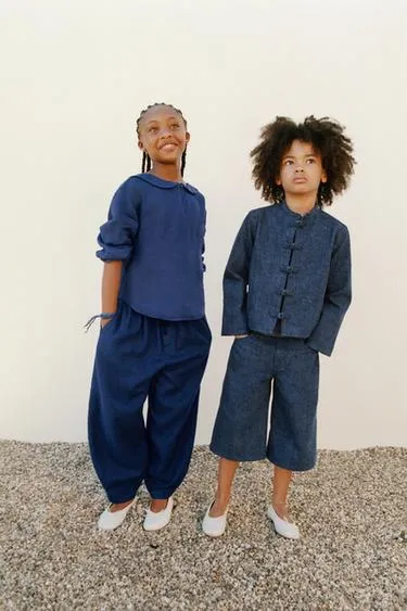 Рубашка с круглым воротником из 100% льна- Заказать в России